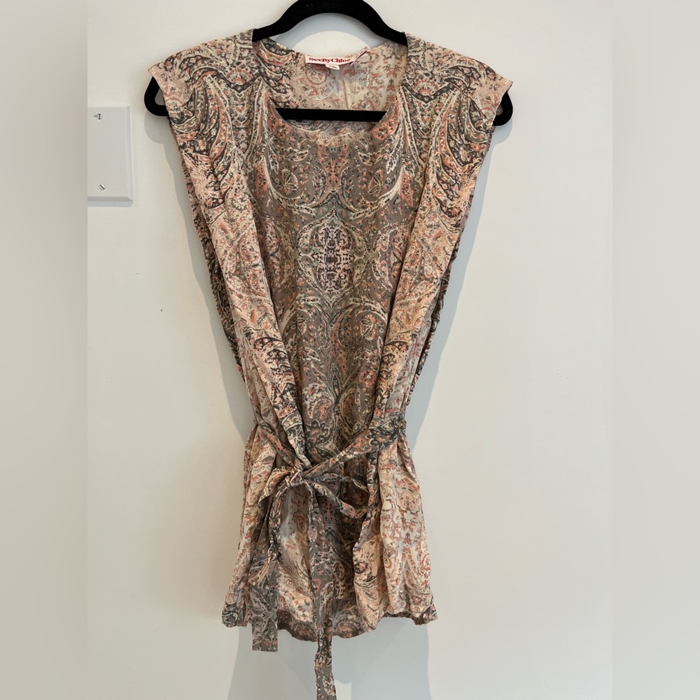 See by Chloe paisley sleeveless blouse